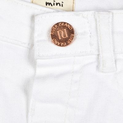 Mini girls white skinny jeans